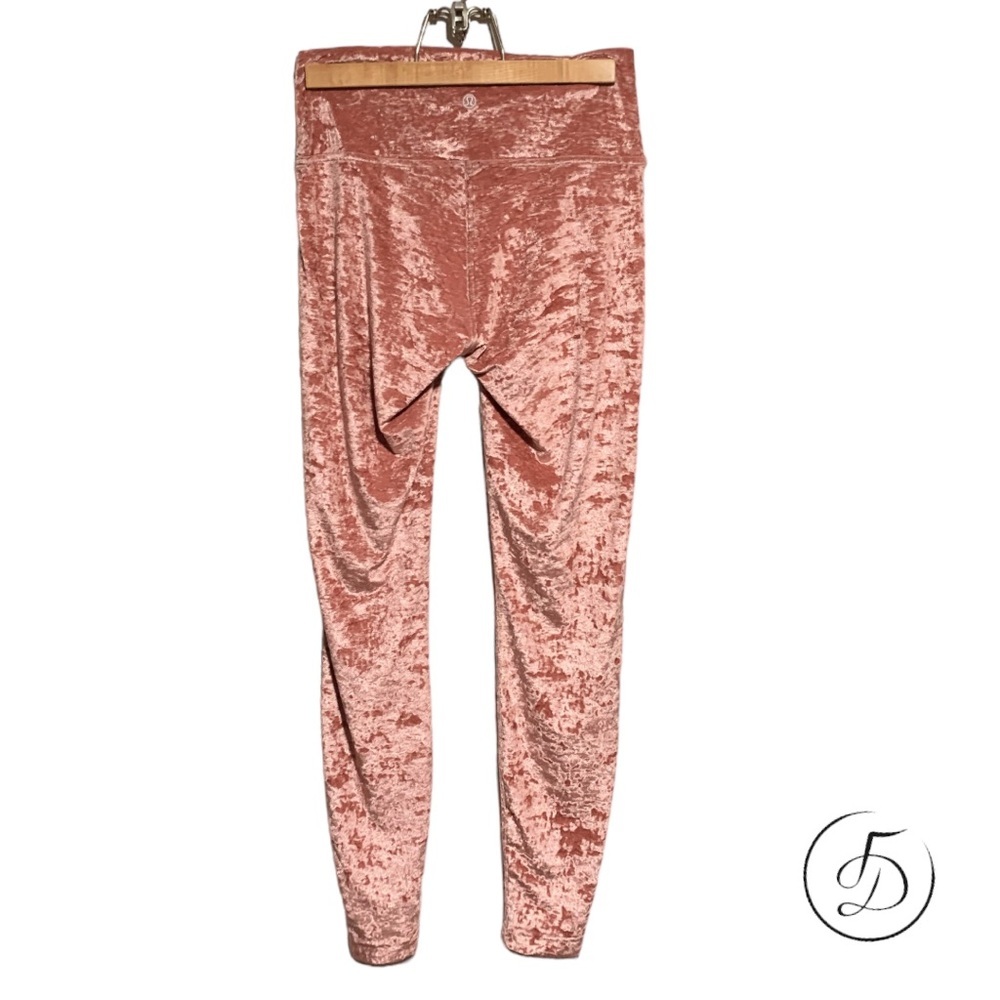 Lululemon Wunder Lounge High-Rise Tight 28” Crushed Velvet in Soft Cran Size 8